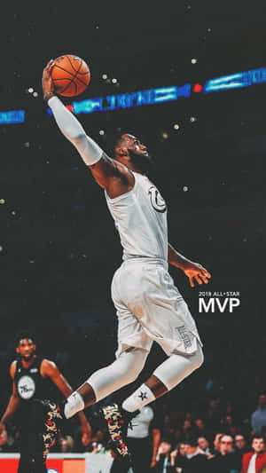 Dynamic Action At Nba All-star Game Wallpaper