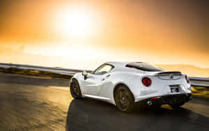 Dynamic Alfa Romeo 4c In Motion Wallpaper