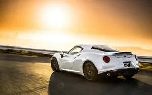 Dynamic Alfa Romeo 4c In Motion Wallpaper