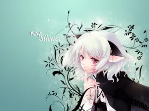 Dynamic Anime Neko Girl Keep Silence Wallpaper