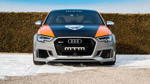 Dynamic Audi Rs3 In Action Wallpaper