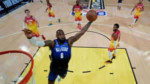 Dynamic Basketball All Star Game Dunk Wallpaper