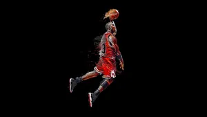 Dynamic Basketball Player Artwork Wallpaper