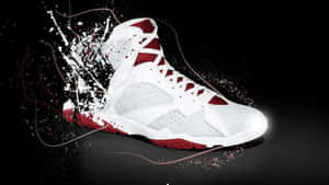 Dynamic Basketball Shoe Splash Wallpaper