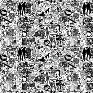 Dynamic Black And White Comic Art Wallpaper