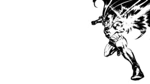 Dynamic Black And White Comic Art Wallpaper