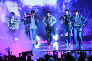Dynamic Bts Performance On Stage Wallpaper