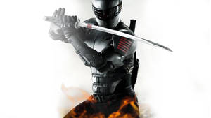 Dynamic Combat Scene Of Snake Eyes Wallpaper