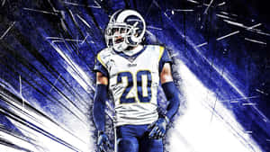 Dynamic Cornerback Artistic Background Wallpaper