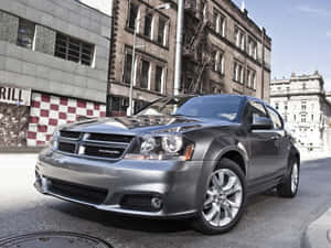 Dynamic Dodge Avenger In Motion Wallpaper