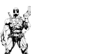 Dynamic Duel In A Black And White Comic Wallpaper