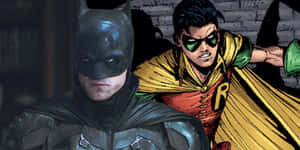 Dynamic Duo: Batman And Robin In Action Wallpaper