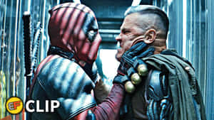 Dynamic Duo Deadpool & Cable In Action Wallpaper