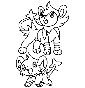 Dynamic Duo - Luxio And Shinx In Action Wallpaper