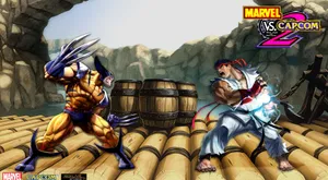 Dynamic Encounter - Marvel Vs Capcom Action Figure Matchup Wallpaper