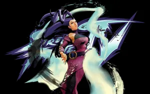 Dynamic Female Fighter Artwork Wallpaper