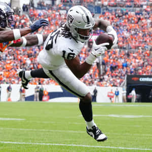 Dynamic Football Catch Action Wallpaper