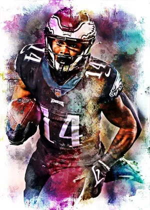 Dynamic Football Player Artistic Background Wallpaper