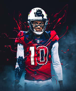 Dynamic Football Player Artistic Portrait Wallpaper