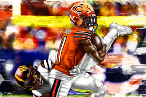 Dynamic Football Player Artwork Wallpaper