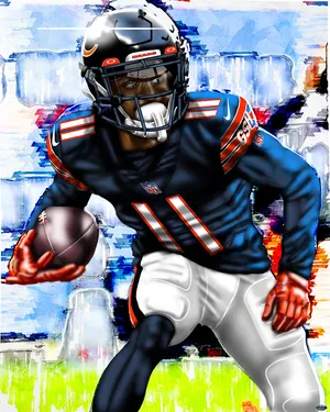 Dynamic Football Player Artwork Wallpaper