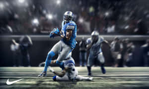 Dynamic Football Player Evasion Moment Wallpaper