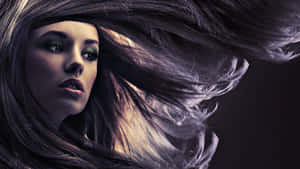 Dynamic Hair Flow Portrait Wallpaper