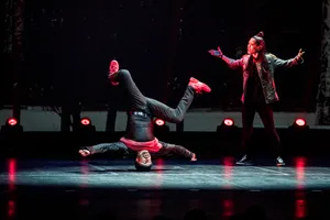 Dynamic Hip Hop Dance Performance Wallpaper