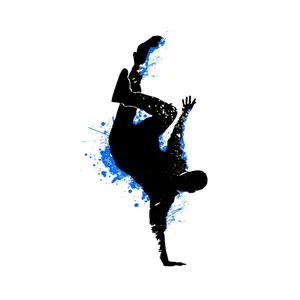 Dynamic Hip Hop Dancer Silhouette Wallpaper