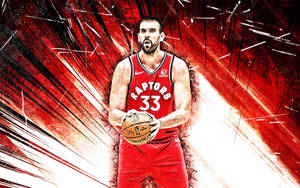 Dynamic Marc Gasol In Action Wallpaper