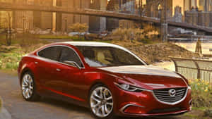 Dynamic Mazda 6 In Motion Wallpaper