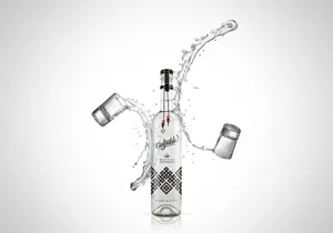 Dynamic Mezcal Bottle Splash Wallpaper