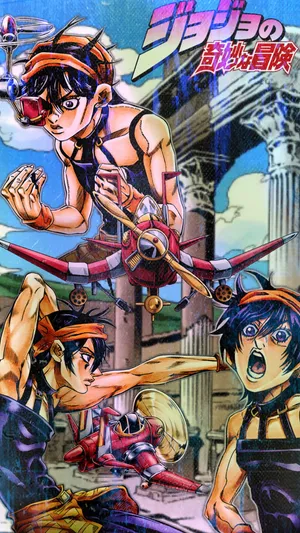 Dynamic Narancia Ghirga In Action Wallpaper