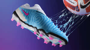 Dynamic Soccer Cleat Ball Interaction Wallpaper