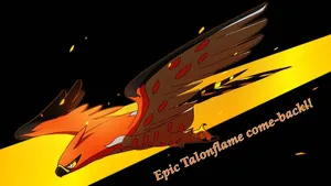 Dynamic Talonflame In Flight Wallpaper