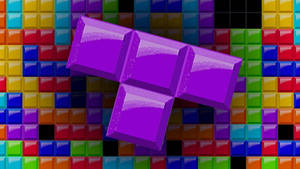 Dynamic Tetris T-tile Game Art Wallpaper