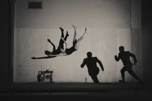 Dynamic Urban Acrobatics Wallpaper