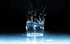 Dynamic Water Splashin Glass Wallpaper