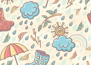 Dynamic Weather Patterns Over A Serene Ocean Wallpaper