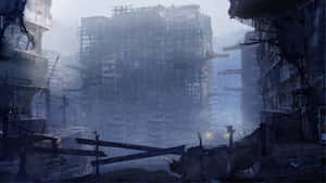 Dystopian Cityscape_ Urban Fantasy Art.jpg Wallpaper