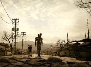 Dystopian_ Wanderer_and_ Dog.jpg Wallpaper