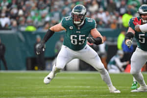 Eagles Offensive Linemanin Action Wallpaper