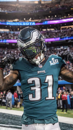 Eagles Player Jalen Mills Celebration Wallpaper