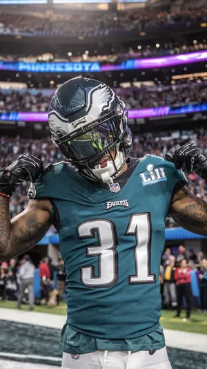Eagles Player Jalen Mills Celebration Wallpaper