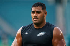 Eagles Player Jordan Mailata Training Wallpaper