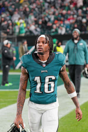 Eagles Player Number16 On Field Wallpaper