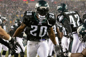 Eagles Player Number20 In Game Intensity Wallpaper