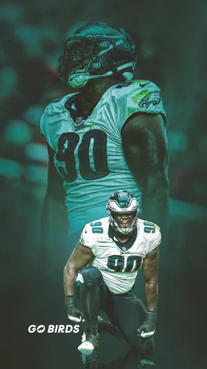 Eagles Player Number90 Intensity Wallpaper