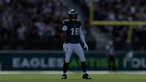 Eagles Player Quez Watkins On Field Wallpaper