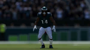 Eagles Player Ready For Action Wallpaper